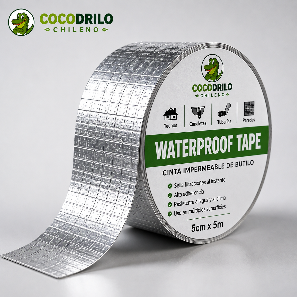 Cinta Impermeable de Butilo para Sellar Goteras y Filtraciones