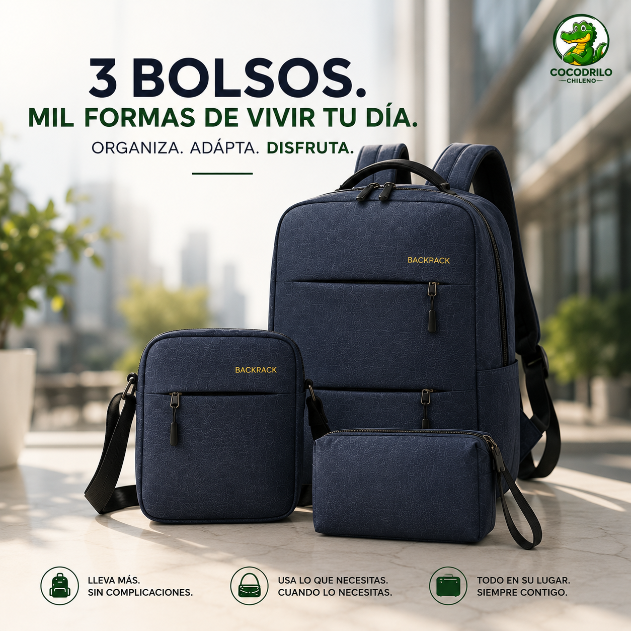 FLEXIBAG™ - Mochila Ejecutiva 3 en 1