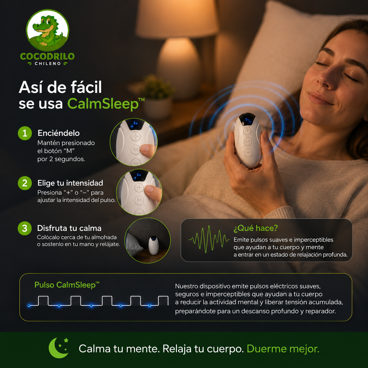 CALMSLEEP™ - Dispositivo de terapia para el sueño