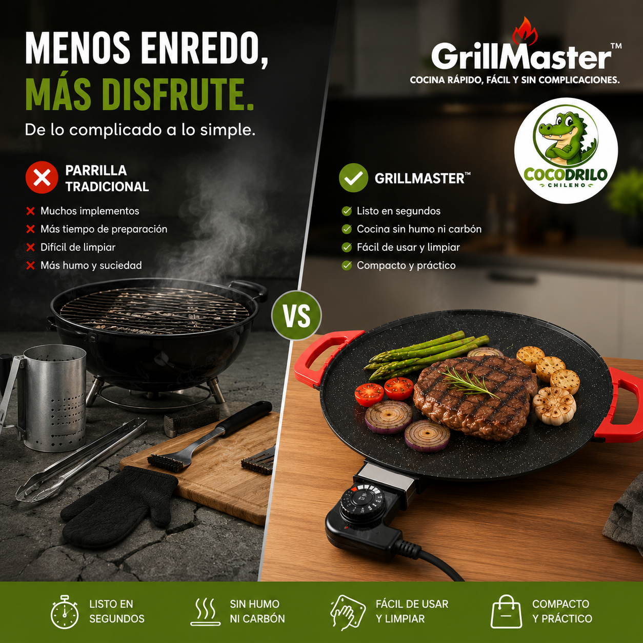GrillMaster™ - Plancha Eléctrica