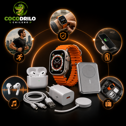 X8 Ultra MegaPack™ - Set Smartwatch X8 Ultra+ Audífonos