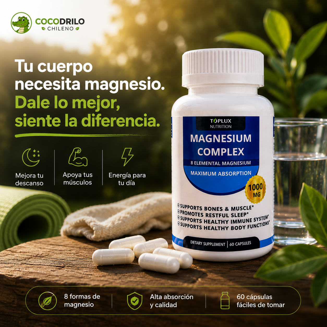MAGNESIUM COMPLEX™ - Suplemento energético 8 en 1