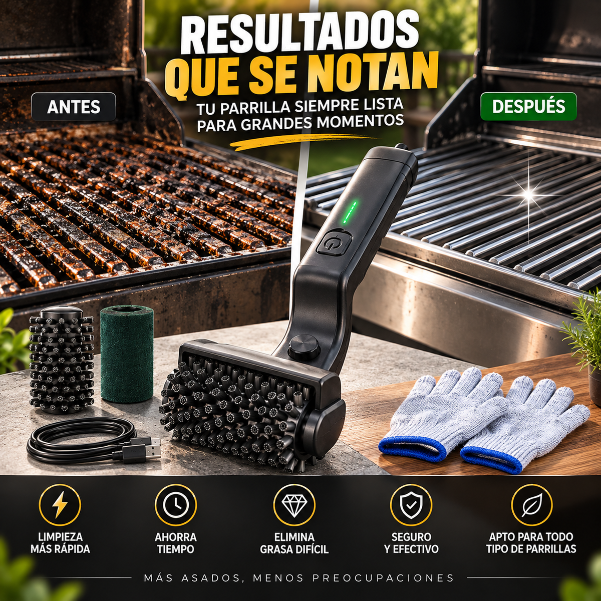 GRILLCLEAN™ - Kit limpiador de parrilla eléctrico