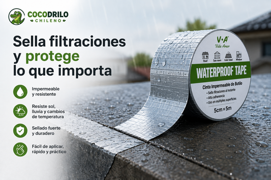 Cinta Impermeable de Butilo para Sellar Goteras y Filtraciones