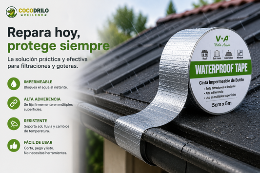 Cinta Impermeable de Butilo para Sellar Goteras y Filtraciones