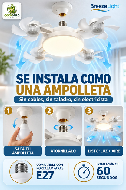 BreezeLight™ Ventilador de Techo con Luz LED 2 en 1