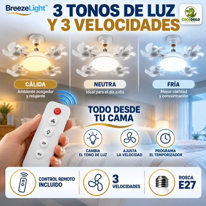 BreezeLight™ Ventilador de Techo con Luz LED 2 en 1