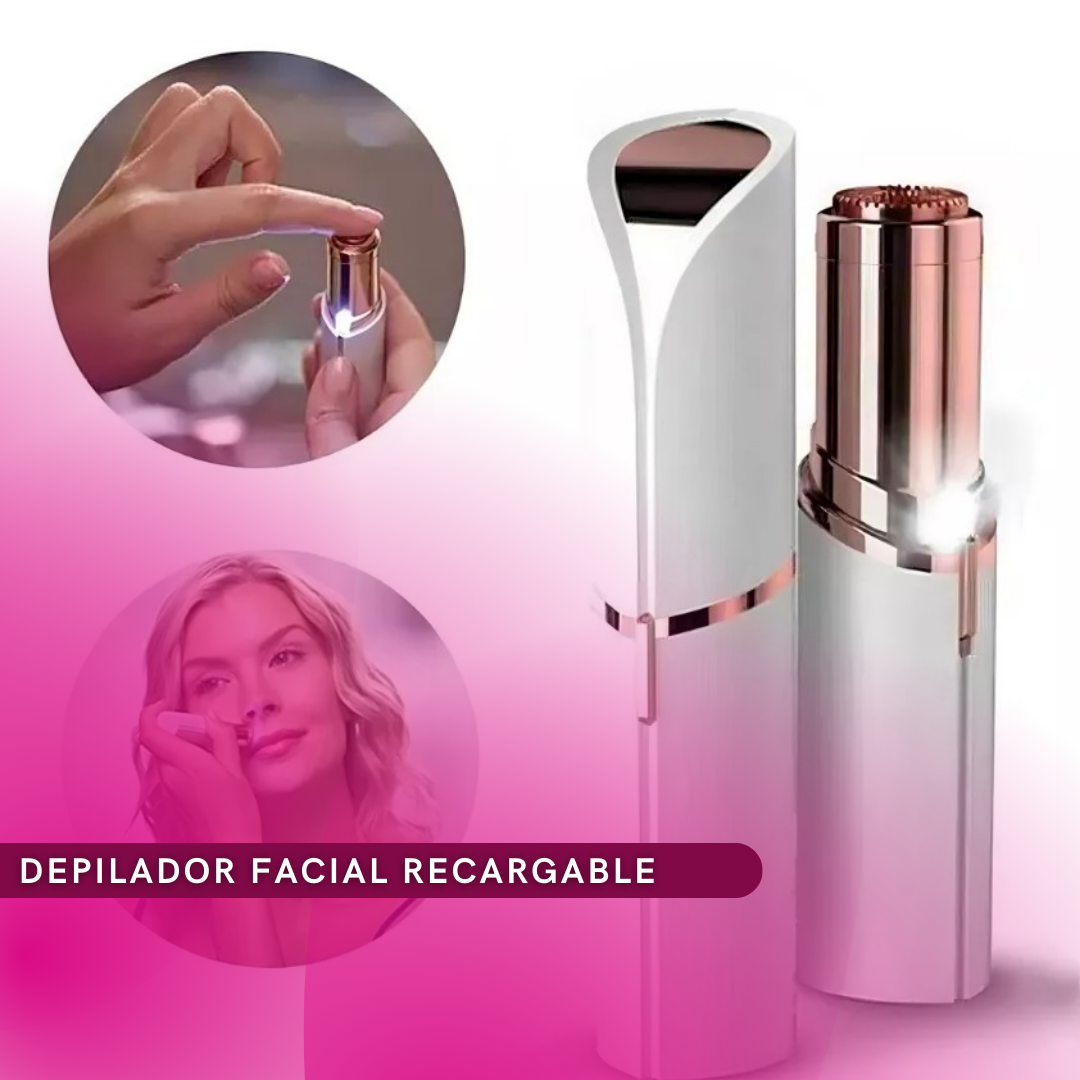 DEPILADOR FACIAL RECARGABLE - LUCE IMPECABLE, ¡SIN PERDER TIEMPO Y SIN DOLOR!